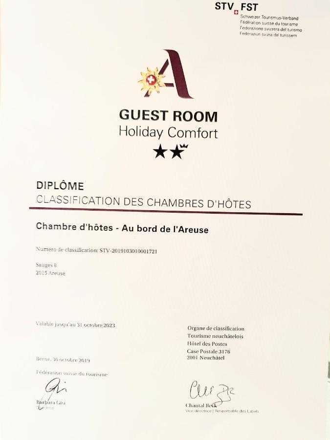 Chambre Aux Bord De L'Areuse Exteriér fotografie